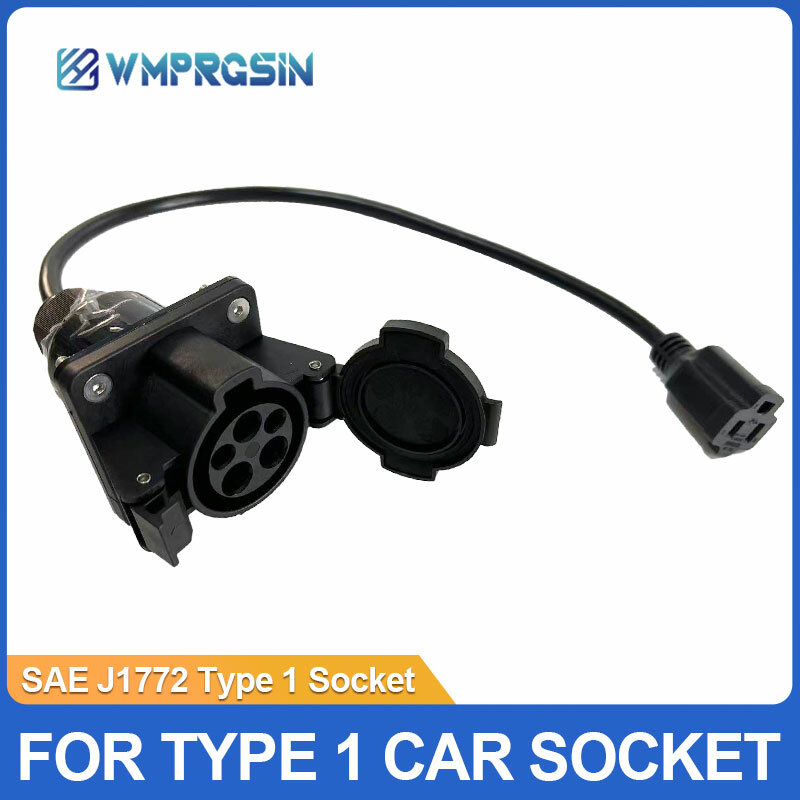 Type 1 Connector SAE J1772 Car End Socket 16A 15R Single Socket Electric Vehicle Car Charger With 0.5M Cable EV Charging Socket
