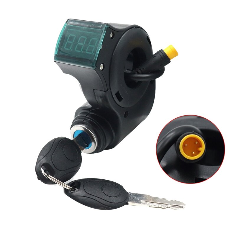 Thumb Throttle LCD Display Kit QS-S4 36V-60V +3PIN Ignition Lock Key For Zero 8 9 10 8X 10X Electric Scooter 6PIN Display