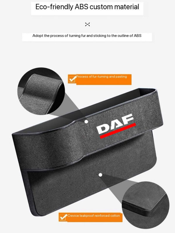 Car Seat Crevice Gaps Storage Box Seat Organizer Gap Slit Filler Holder For DAF Truck XF 105 106 CF85 360 460 M Auto Accessories