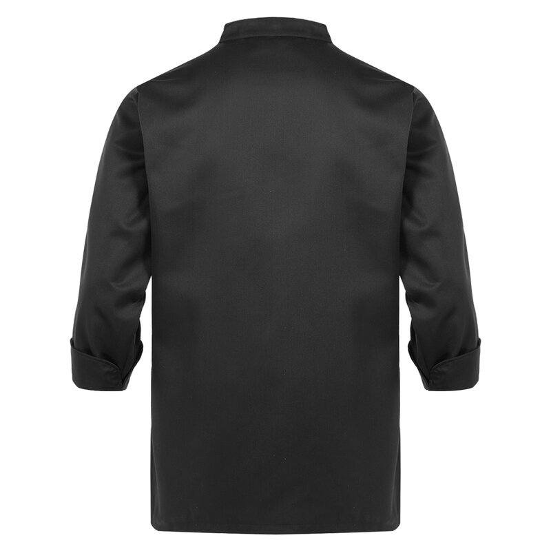 Мужская Женская куртка шеф-повара унисекс двубортная куртка с длинным рукавом для готовки кухонная форма для кафе хлебобулочного ресторана отеля