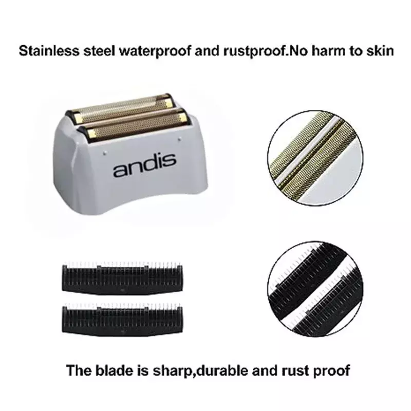 Original Andis Shaver Replacement Foil and Cutters For Profoil Lithium Plus 17205/17225 Electric Shaver Replacement Net Knife
