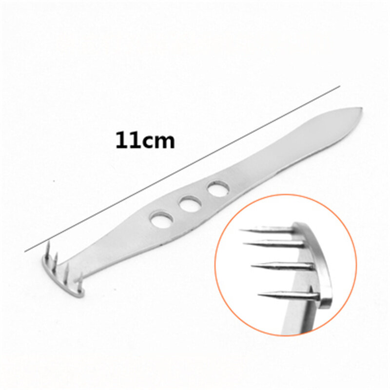 11cm Korean Hole Punch Stainless Steel Single Piece Double Eyelid Tool Hole Locator Double Eyelid Measuring Device