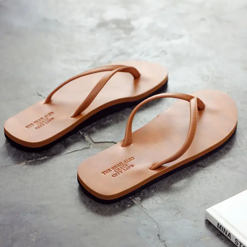 Sandal lembut sol EVA nyaman antiselip, sandal jepit pria untuk pantai harian 2024, sepatu sandal rumah mode musim panas