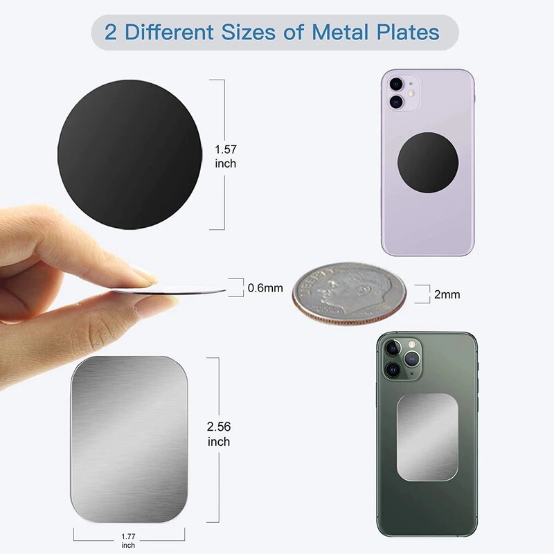 Piringan Disk logam tipis untuk dudukan telepon mobil magnetik Disk stiker lembaran besi untuk Magnet Tablet telepon meja dudukan telepon mobil bulat