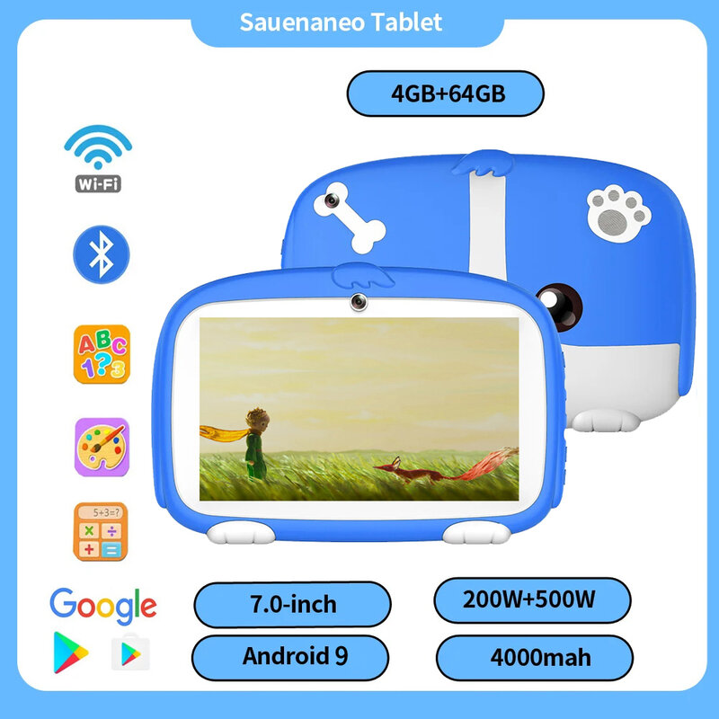 New original 7-inch children's Tablet -4GB RAM 64GB ROM can be used as a children's gift display screen 1024 * 600 PC tablet