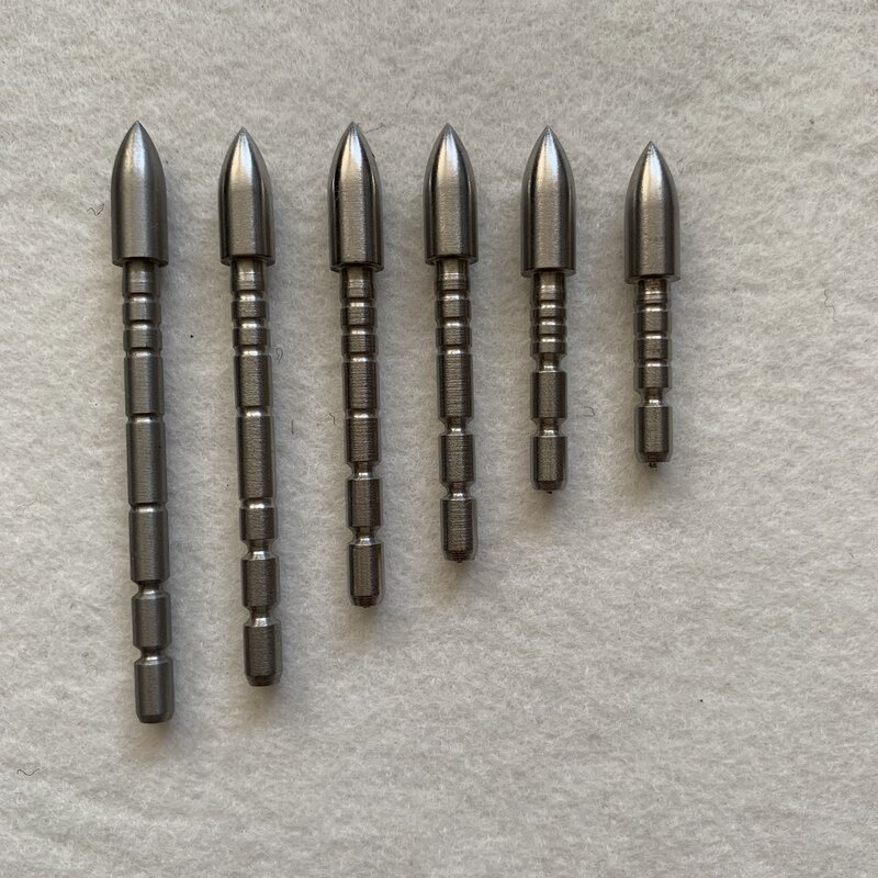 Ponta do ponto da bala do aço inoxidável para a identificação, eixo de seta, 70 80 90 100 110 120 grão, 4.2mm, OD 6.0mm, 12 PCes