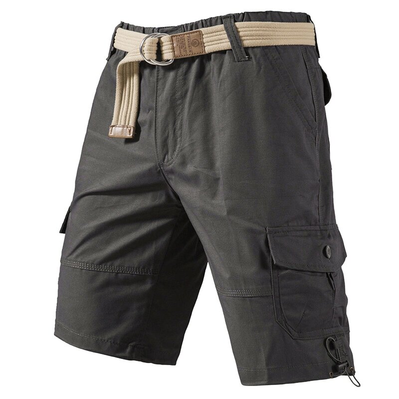 Pantaloncini Cargo tattici mimetici da uomo pantaloncini al ginocchio dritti pantaloni da uomo escursionismo all'aperto caccia corsa pantaloncini mimetici Plus Size 4XL