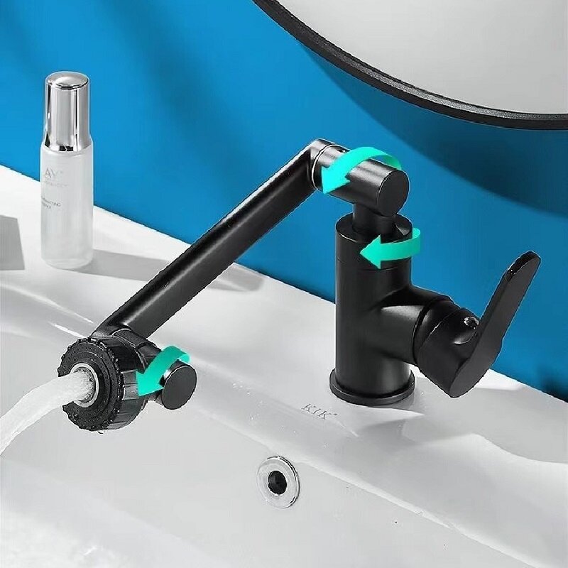 360 ° rotativa torneira da pia do banheiro guindastes misturador torneiras de água quente e fria cabeça de chuveiro encanamento tapware para acessórios do banheiro