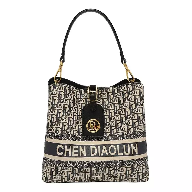 Famous Designer Luxury Brand Embroidery Shoulder Messenger Bags High Quality Large Capacity Bucket Bags Women Purse And Handbags