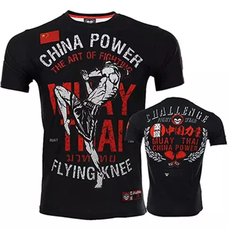 2024 Nowa letnia koszulka z nadrukiem 3D Fight Boxing Moda Sport Siłownia Krótki rękaw Cool Hip Hop Oddychająca odzież T-shirt Top