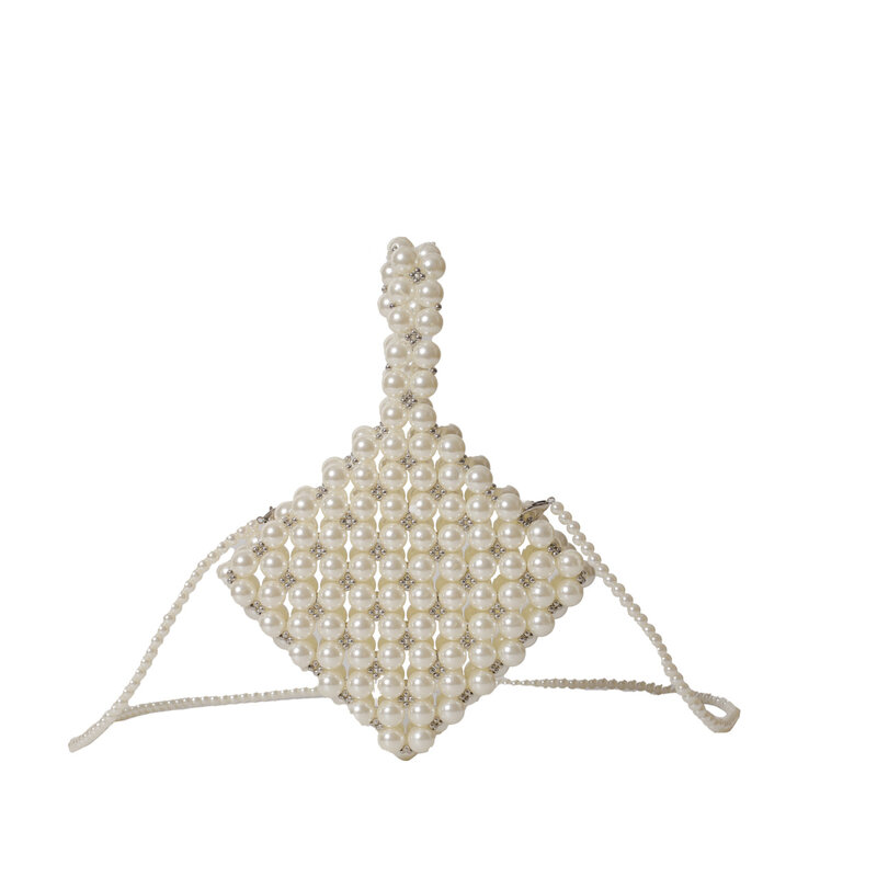 Minibolso de perlas tejido a mano para mujer, bandolera pequeña, accesorios de vestir, gran oferta, verano 2024