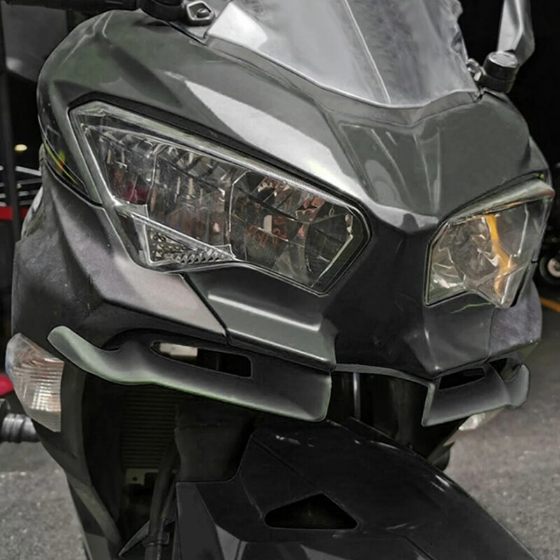 Передний обтекатель, аэродинамический чехол на лобовое стекло, крыло, подходит для Kawasaki Ninja 250/400 2018-2020Black