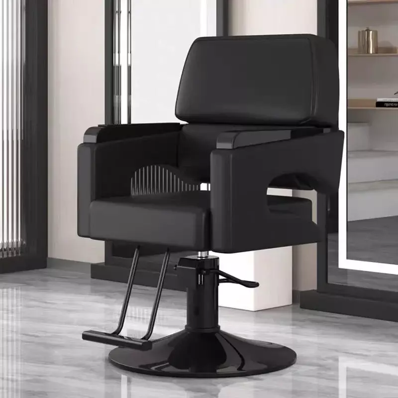 Cadeira de barbeiro ajustável para cabeleireiro, sela, pedicure, cosméticos, shampoo, corte de cabelo, móveis barberia