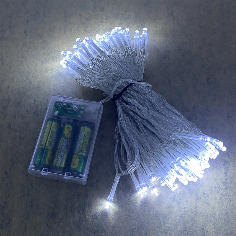 防水LEDストリングライト3m 6m 10m,3 * aa電池式,クリスマスライト,ホリデー,結婚式の装飾