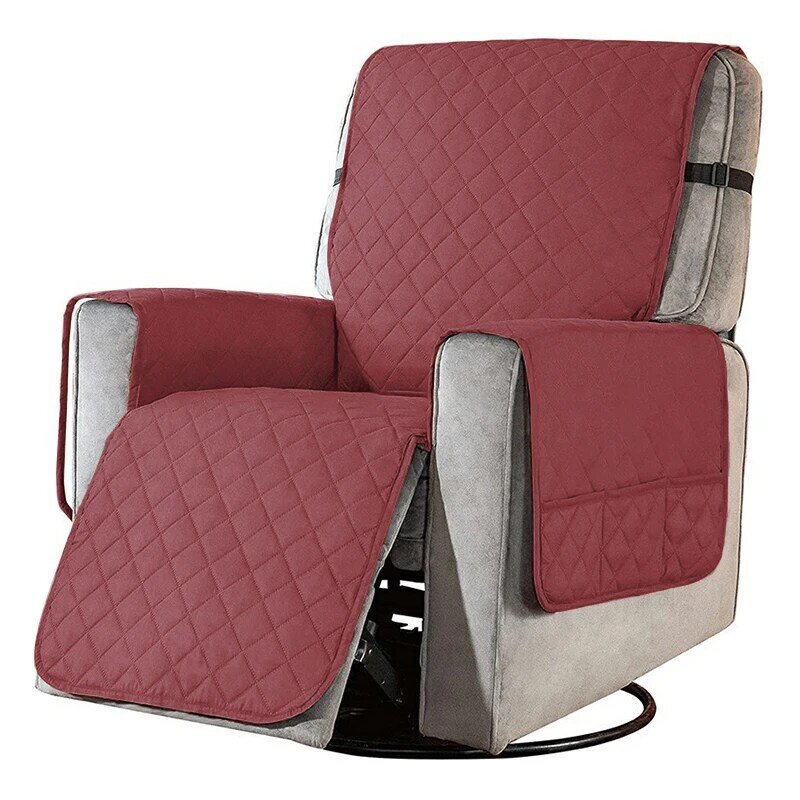 Чехол для кресла, нескользящий моющийся защитный чехол для мебели, дивана или кресла, с боковым карманом