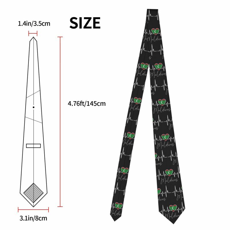 Patriotic Flag Of The Maldives Neckties Men Personalized Silk Neck Tie for Business