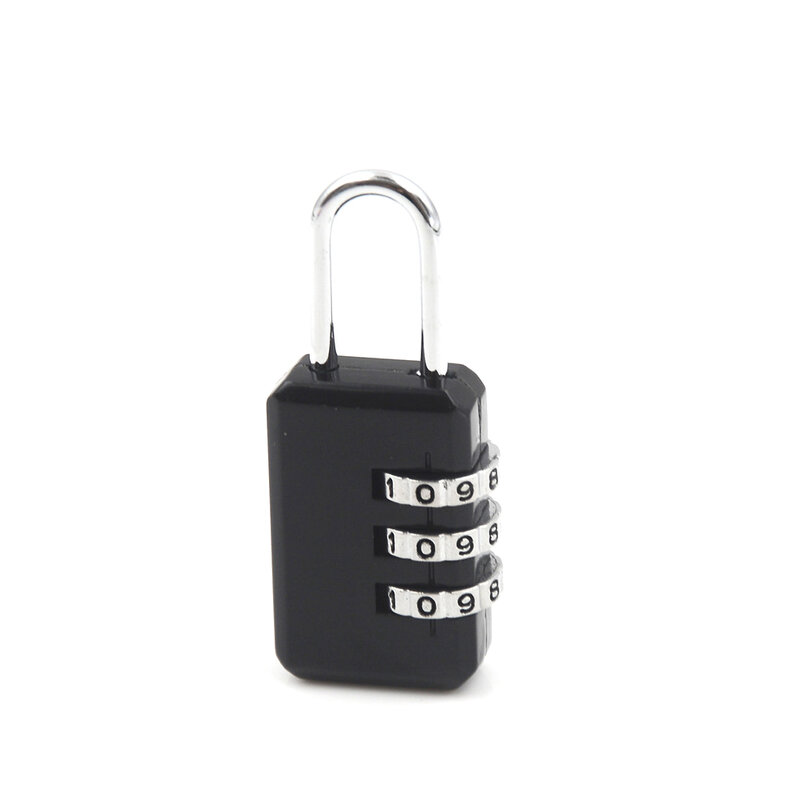 Mini candado de combinación pequeña de aleación de zinc con gancho fino, botella, mochila escolar, candado de contraseña para armario