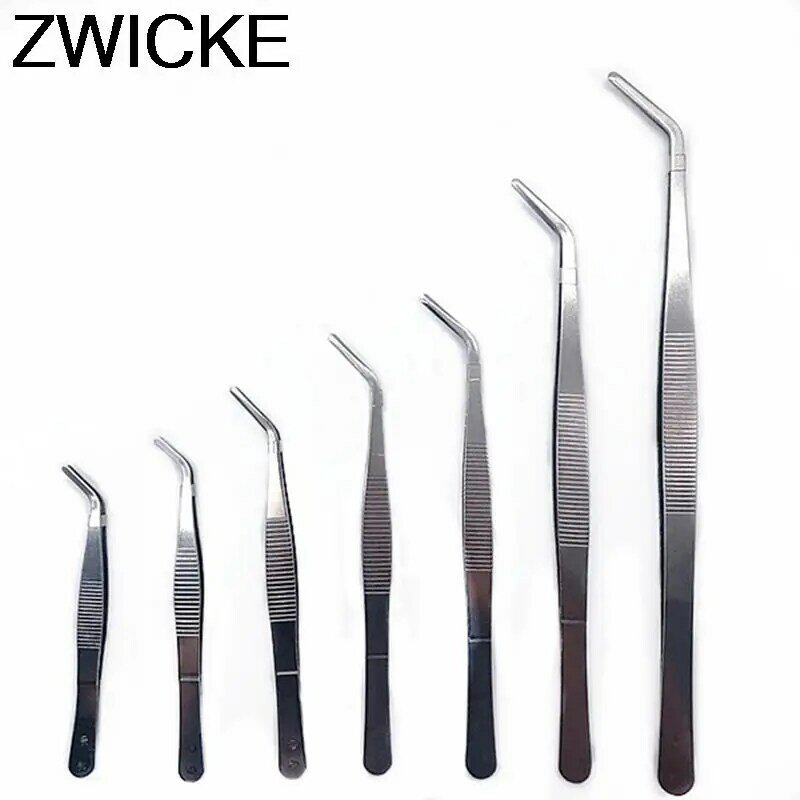12.5cm-30cm Straight Head Elbow Thicken Medical ToolsStainless Steel 430/340 Anti-iodine Medical Tweezers Long Straight Forceps