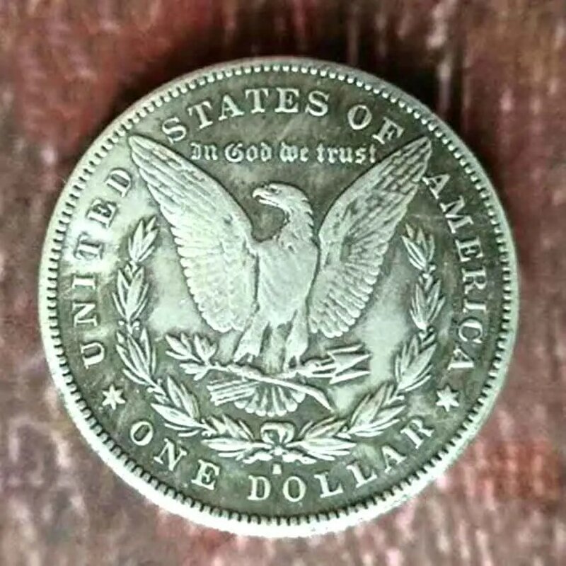 Koin seni pasangan menyenangkan kebebasan satu dolar AS 1893 mewah/koin keputusan kelab malam/koin peringatan keberuntungan + tas hadiah