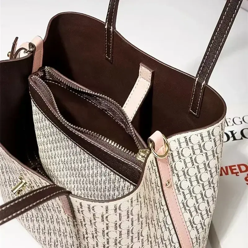 CHCH HCHC-حقيبة حمل بسعة كبيرة ، جلد أصلي ، محفظة جلد بقر حقيقي ، حقائب يد بتصميم فاخر للسيدات ، جودة عالية ، جديد ، 24