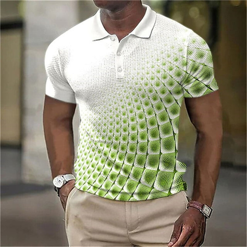Neue Herren Polos hirt Sommer Streifen Kurzarm T-Shirts lässig Business Button Tops T-Shirt Mode Polos hirts Mann Kleidung