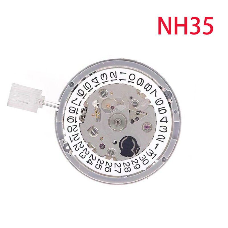 White Calendar Japanese Original NH35 Automatic Mechanical Movement High Precision Arabic Digital Mechanical Watch Men's Watch