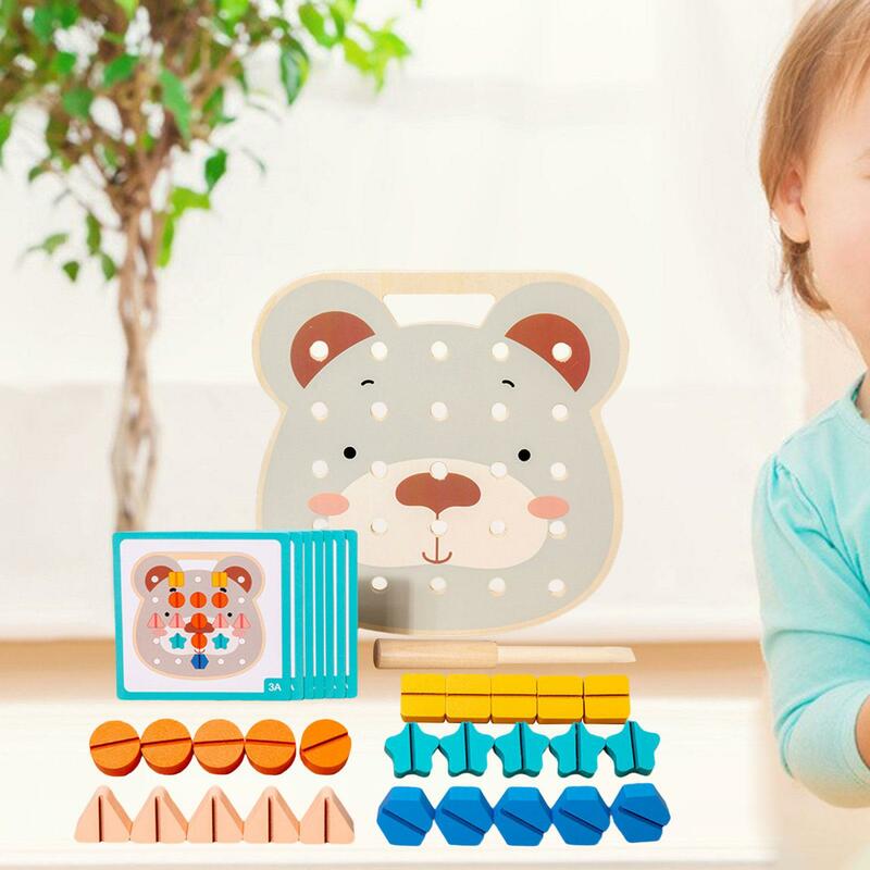 Desmontagem e montagem de parafusos Screw Board Toy, Formas Puzzles, Portátil, Habilidades Básicas, Nut Toy for Kids, Preschool Gifts for Children