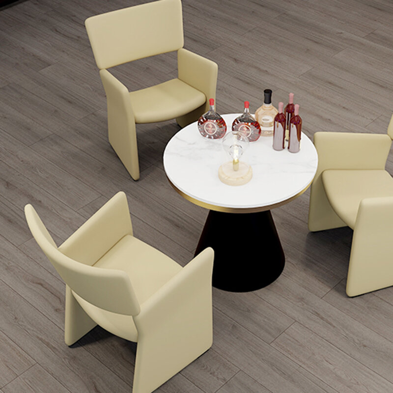 Ensembles de table basse nordique pour salon, chaise de thé blanche, mini table en verre, meubles de designer modernes