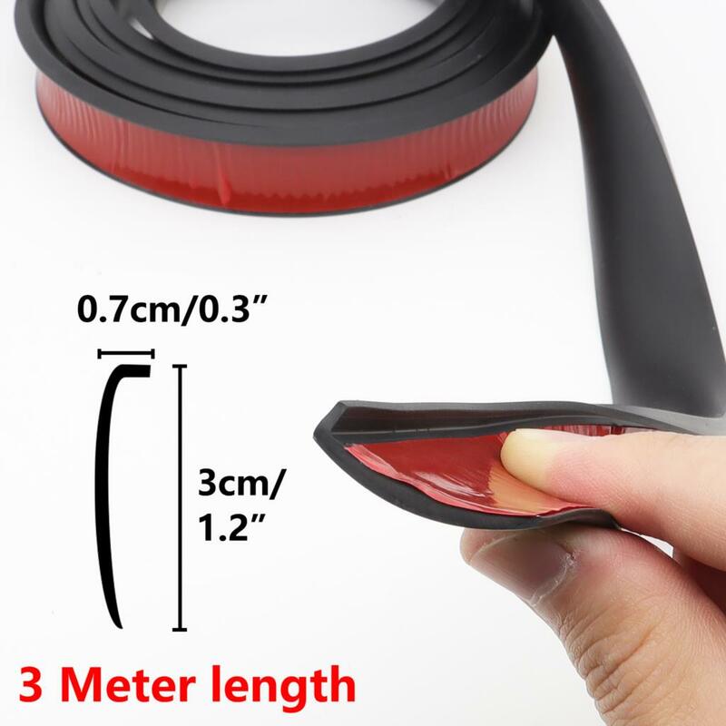 Universal Fender Flare Car Wheel Eyebrow Protector Lip Wheel-arch Trim Arch Extenders Decorative Scratch Proof Rubber Seal Strip