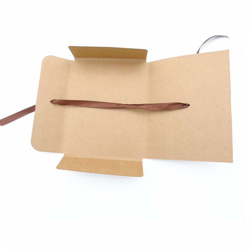 Envelope de papelão Kraft com fita, caixa de presente de alta qualidade, material comercial, carta convite da conferência, saco de documento, 24x18cm, 30pcs
