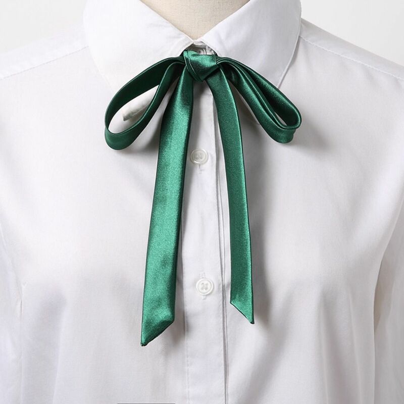 ربطة عنق ساتان رقيقة للطلاب ، ربطة عنق أنيقة عتيقة فاخرة ، شريط JK ، جديد