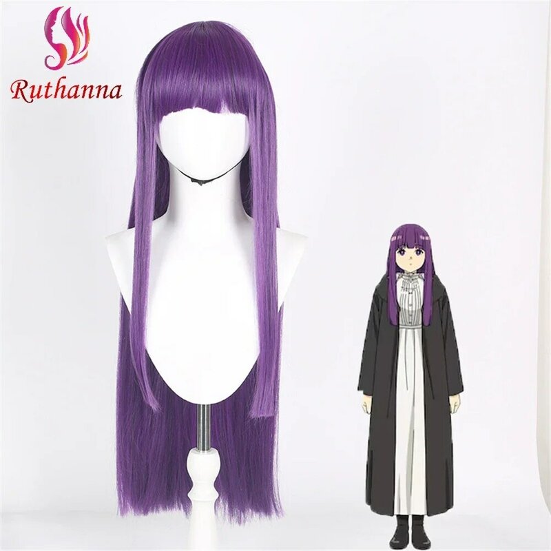 Cosplay Frieren: Beyond Journey's End Philon Purple Synthetic Long Straight Wig For Women Asia 32 Inch Daily Party Cute Girl Wig
