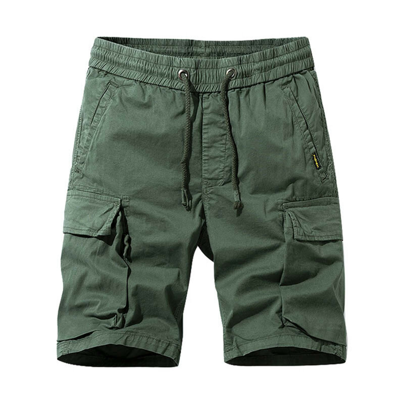 Pantalones cortos de algodón para hombre, Shorts holgados con bolsillos, clásicos, informales, a la moda, para verano, 2024