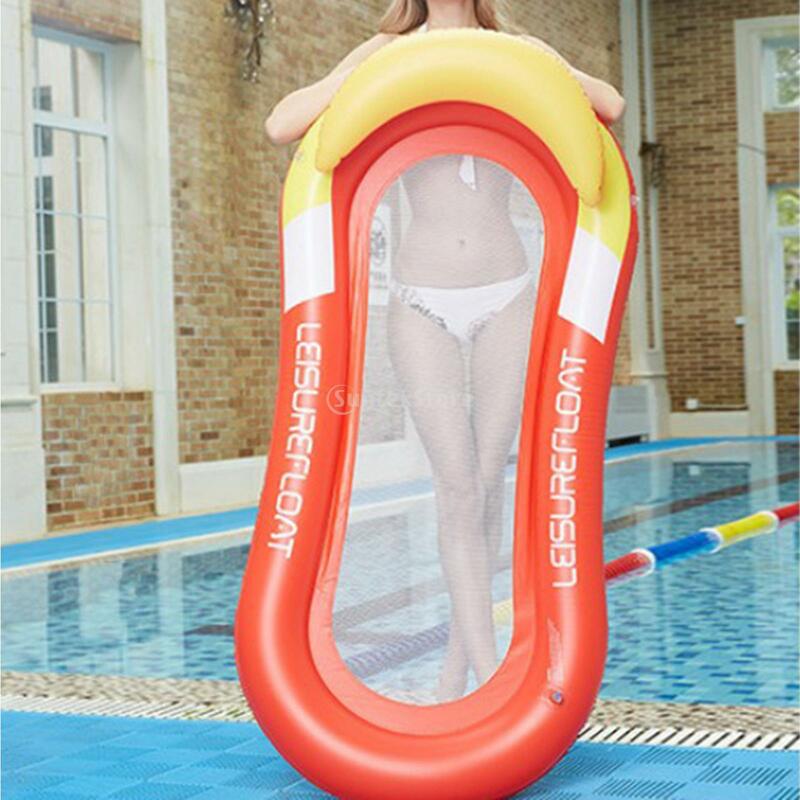 Colchão de ar inflável do flutuador da cama da espreguiçadeira da piscina do verão da linha dos flutuadores da rede da água para a piscina exterior dos esportes aquáticos