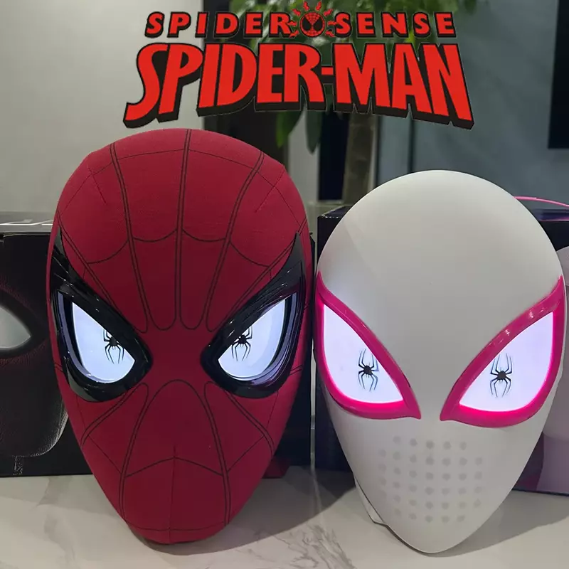 Masque Spiderolk avec Télécommande Mobile pour les Yeux, Costume de Cosplay d'Halloween, en Tissu IQUE dex