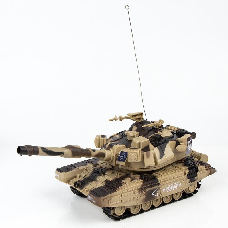 Tanque de batalla pesado con Control remoto para niños, vehículo de juguete de gran tamaño, interactivo, militar, con balas de disparo, modelo electrónico, 1:32