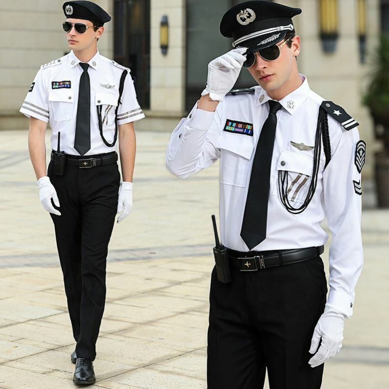 Custom Uniform Kleding Luchthaven Uniformen Voor Guard Pak Kleding Bewaker Uniform