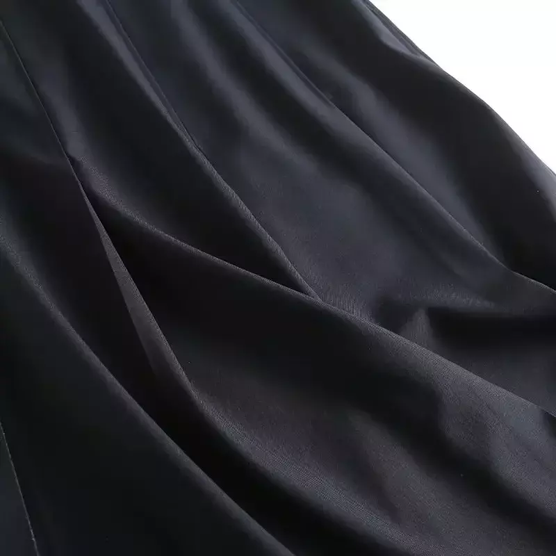 Женская модная и шикарная приталенная юбка, плиссированная длинная юбка в стиле ретро с завышенной талией и молнией, 2023