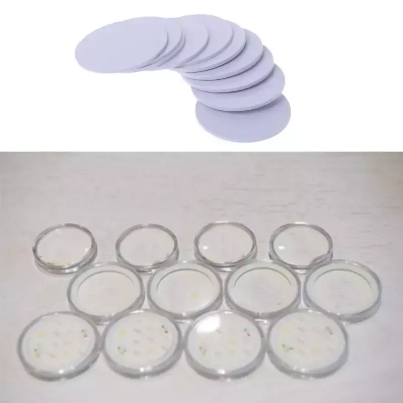 10 Pieces 215 Cards Diameter 25 mm/ 0.98 Inch Coin Rewritable Blank White 215 Cards Drop Shipping