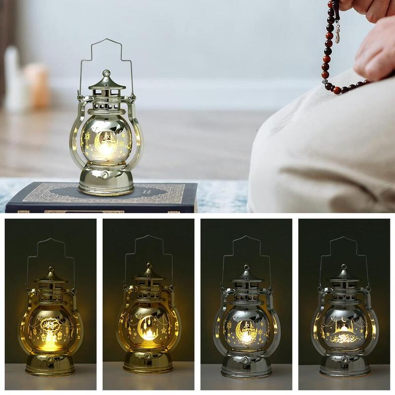 Ramadan Led Portable Lamp Electronic Candle Lanterns Eid Muslim Islamic Lighting Decoration Ramadan Ornaments Mubarak M5k2