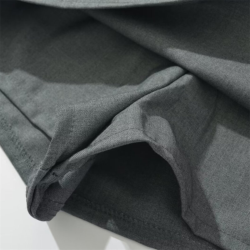 KEYANKETIAN-minifalda de tiro bajo para mujer, prenda Sexy y dulce con decoración de cinturón, color gris, Y2K, novedad de 2024