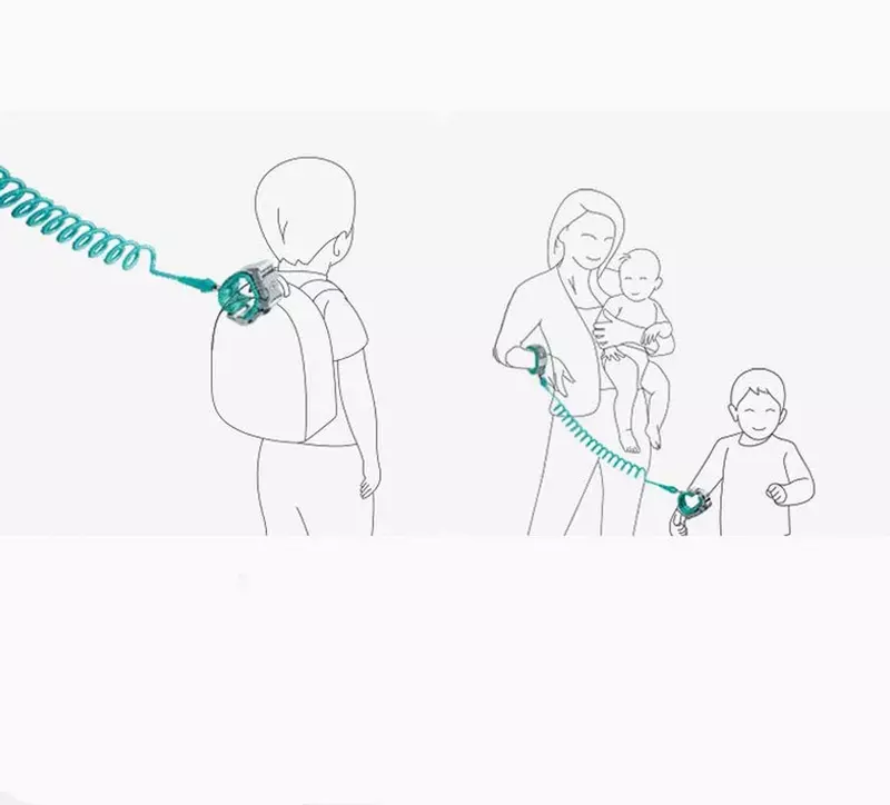 Imbracatura di sicurezza per bambini guinzaglio Anti-perso regolabile collegamento al polso corda di trazione cintura da polso bambino per bambino cintura da passeggio per bambini