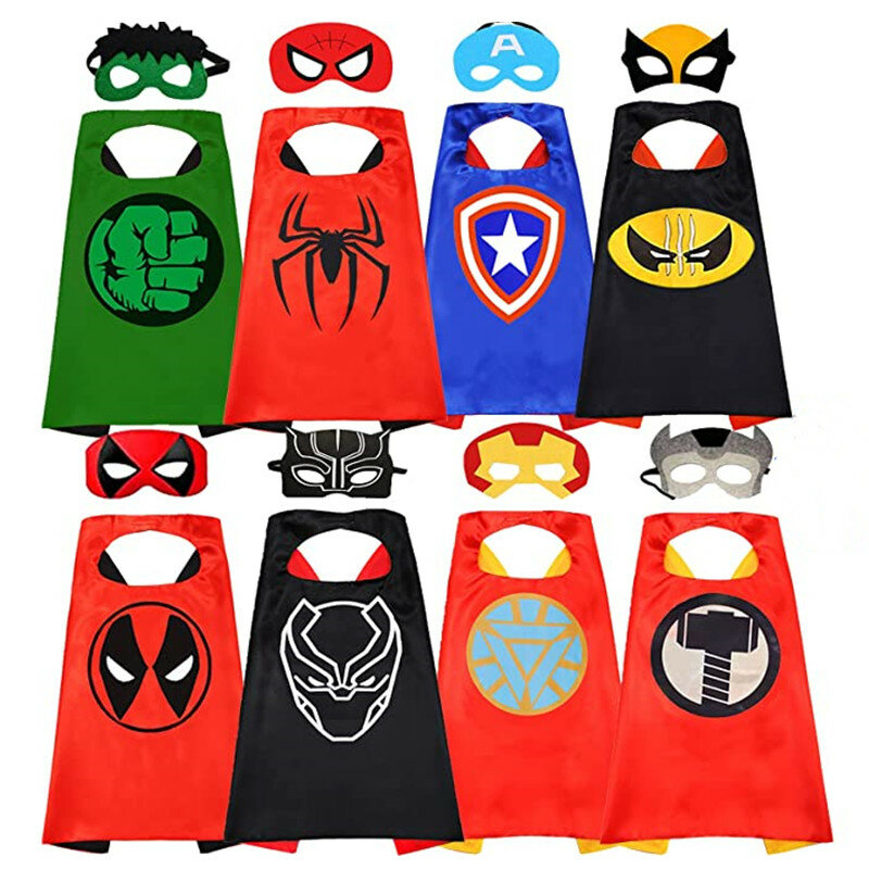 Capes de super-héros pour enfants de 3 à 10 ans, déguisement de dessin animé pour garçons, fournitures de fête, cadeaux de pâques