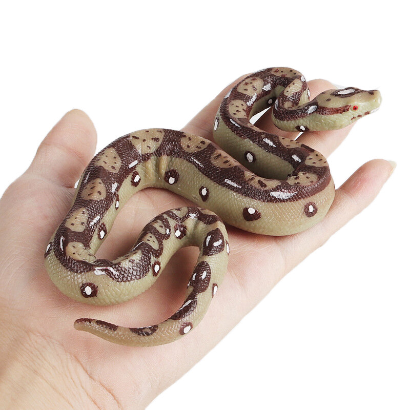 จำลองสัตว์ป่า Reptile งู Figurine Cobra Python Rattlesnake Viper ตัวเลขการกระทำการตกแต่งบ้านเด็กของเล่นคอลเลกชัน