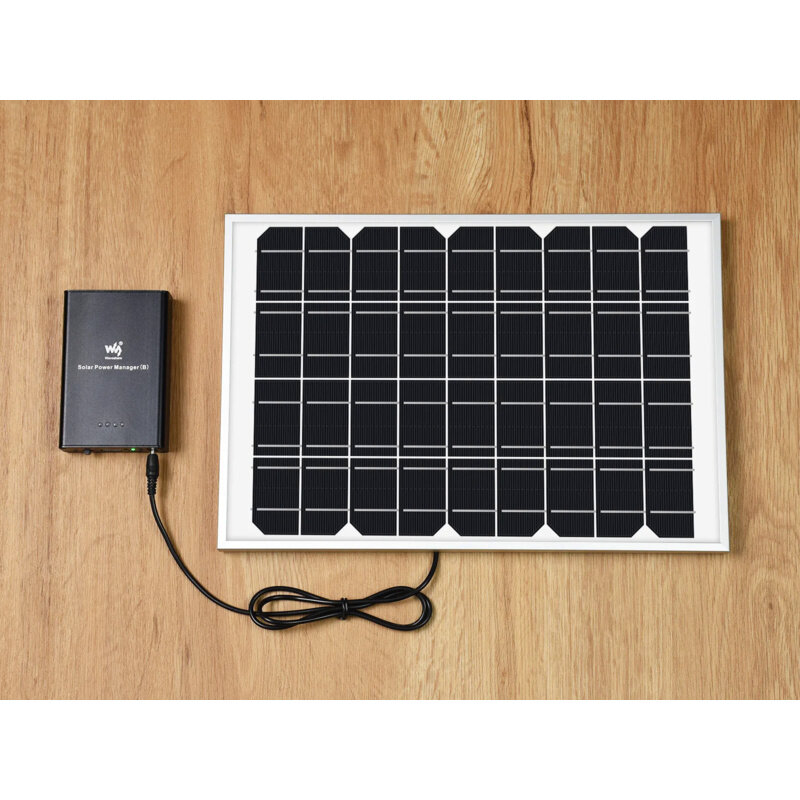 Waveshare Panel Solar de polisilicio (18V 10W), Panel fotovoltaico de energía de 10Wp, alta eficiencia de conversión