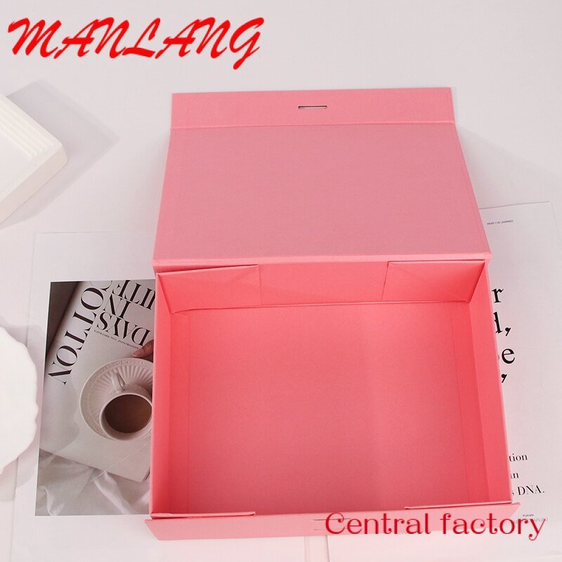 맞춤형 우편물 접는 종이 포장 접이식 마그네틱 포장 상자, 결혼식 선물 세트, 신발 상자 리본