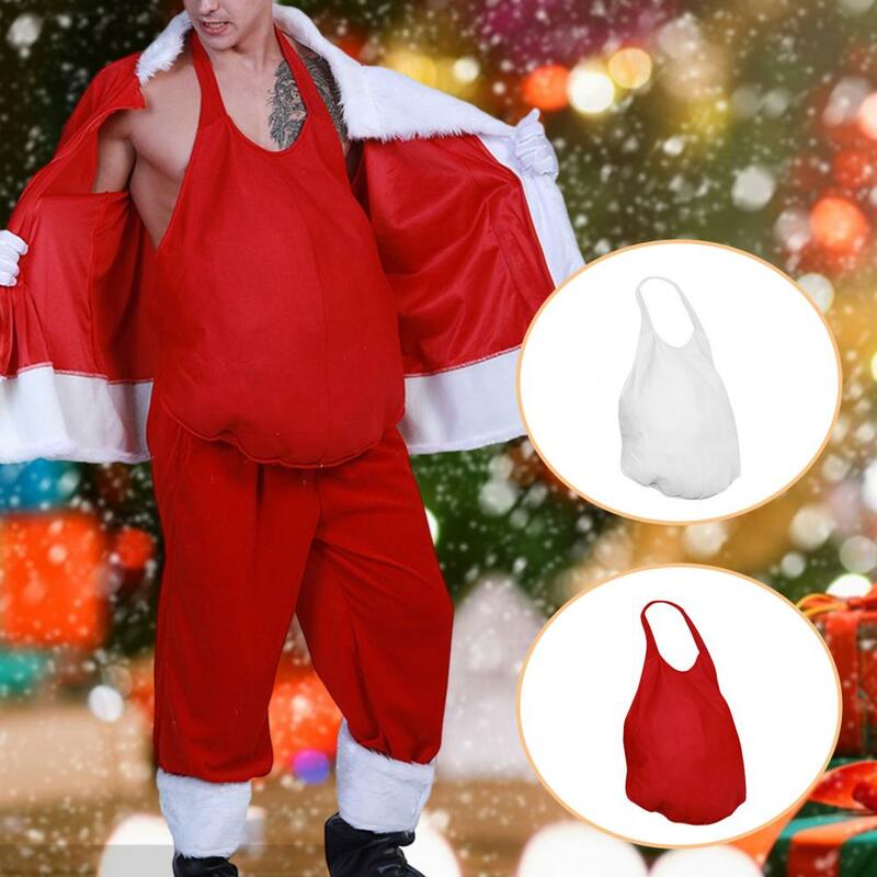 Popular Christmas Fake Belly Men Women Santa Imitation Belly All Match Pure Color Lightweight Xmas Fake Belly Cosplay