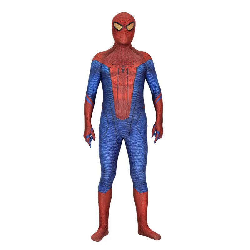 Halloween Men Adults/Kids TASM Spidercosplay Costume The Amazing SuperHero Zentai Suit Boys Male Bodysuit