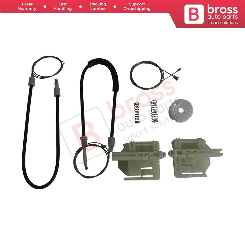 Bross Auto Parts BWR5219 Window Regulator Repair Kit Front Left or Right 51337140587, 51337140588 for BMW E90 91 2005-2013