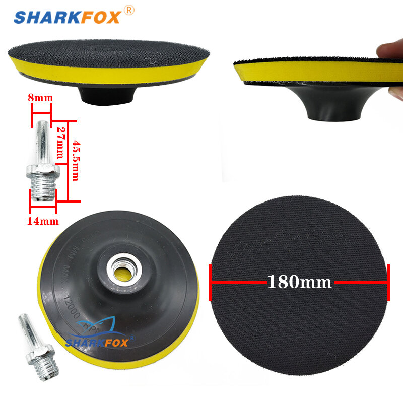 Sharkfox-Car Polishing Sponge Pads Kit Almofada De Espuma, Kit Buffer, Máquina De Polimento, Almofadas De Cera Para Automóvel, Motocicleta, Veículo Motorizado